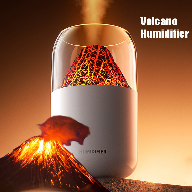 Home Fragrance Types - Mini Volcano Flame Humidifier Essential Oil