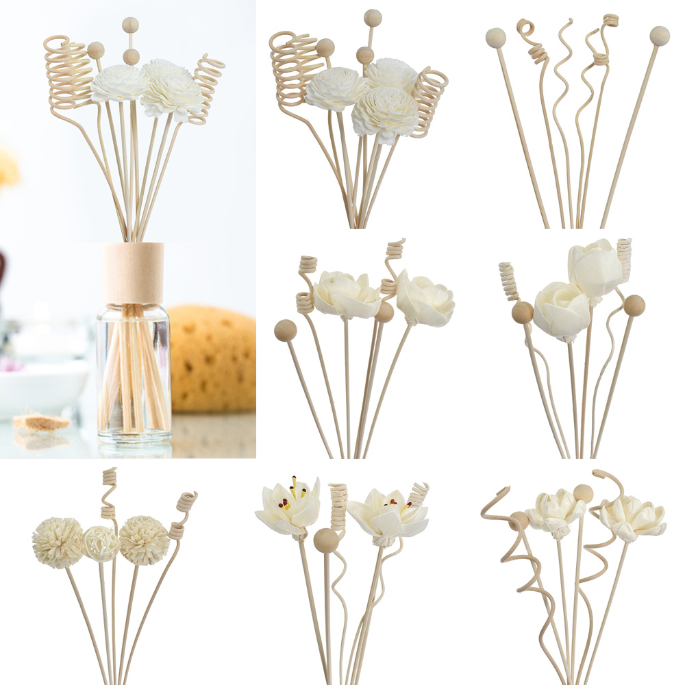 Home Fragrance Diffuser Sticks - 6 قطعة/8 قطعة/9 قطعة زهرة اصطناعية