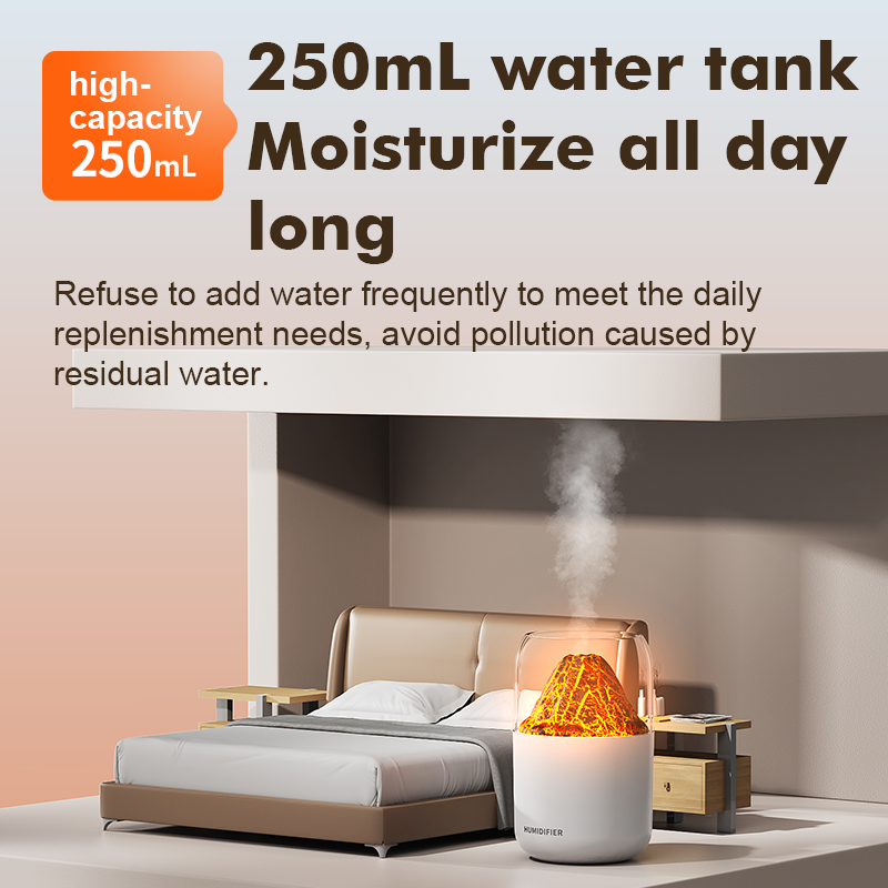 Mini Volcano Flame Humidifier  - مراجعة Home Fragrance Types وسعره